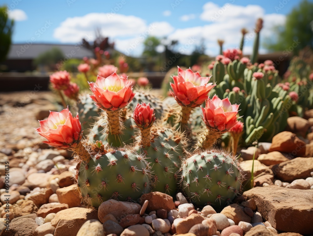 Cactuses in the botanical garden, California, USA. Cactuses in the botanical garden, California, USA.