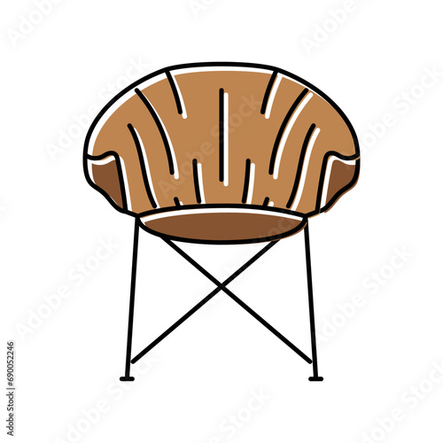 camping chair glamping color icon vector. camping chair glamping sign. isolated symbol illustration
