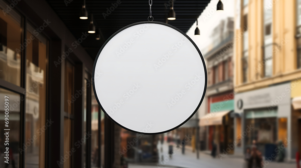 Blank store signage sign design mockup isolated, Clear shop template