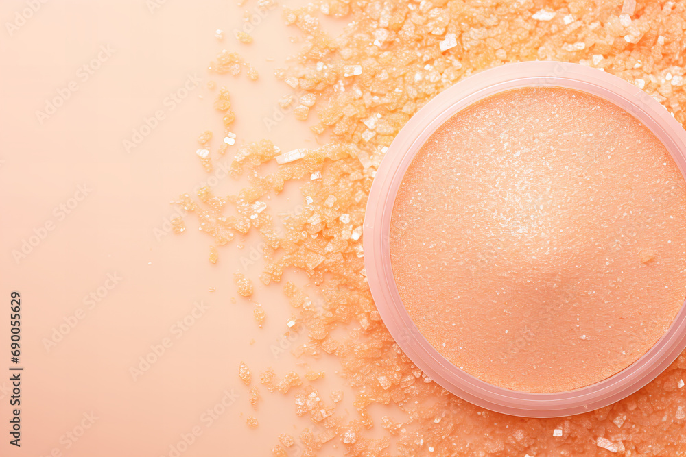 beautiful shiny face blush in color of the year 2024 peach fuzz color
