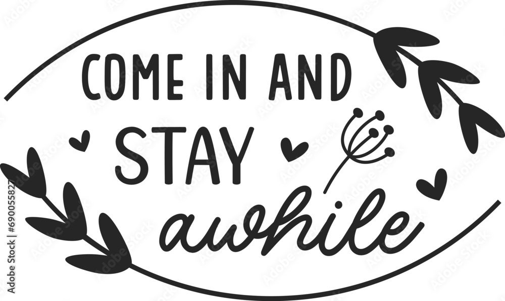 Obraz premium Welcome Sign Svg, Welcome Door Sign Svg, Family Svg, Family Quotes Svg, Home Svg, Welcome Home Svg, Home Sweet, Home Svg, Farmhouse Decor Svg, House Svg,Round Door Sign Svg, Round Door Hanger Svg, 