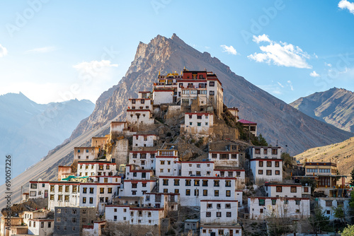 views of kee monastery in spiti valley, india