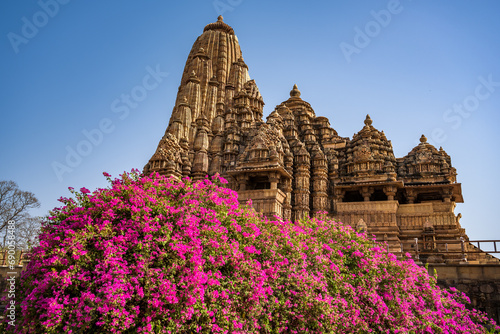 The Khajuraho Group of Monuments are a group of Hindu and Jain temples in Chhatarpur district, Madhya Pradesh, India. its an a UNESCO World Heritage Site. photo