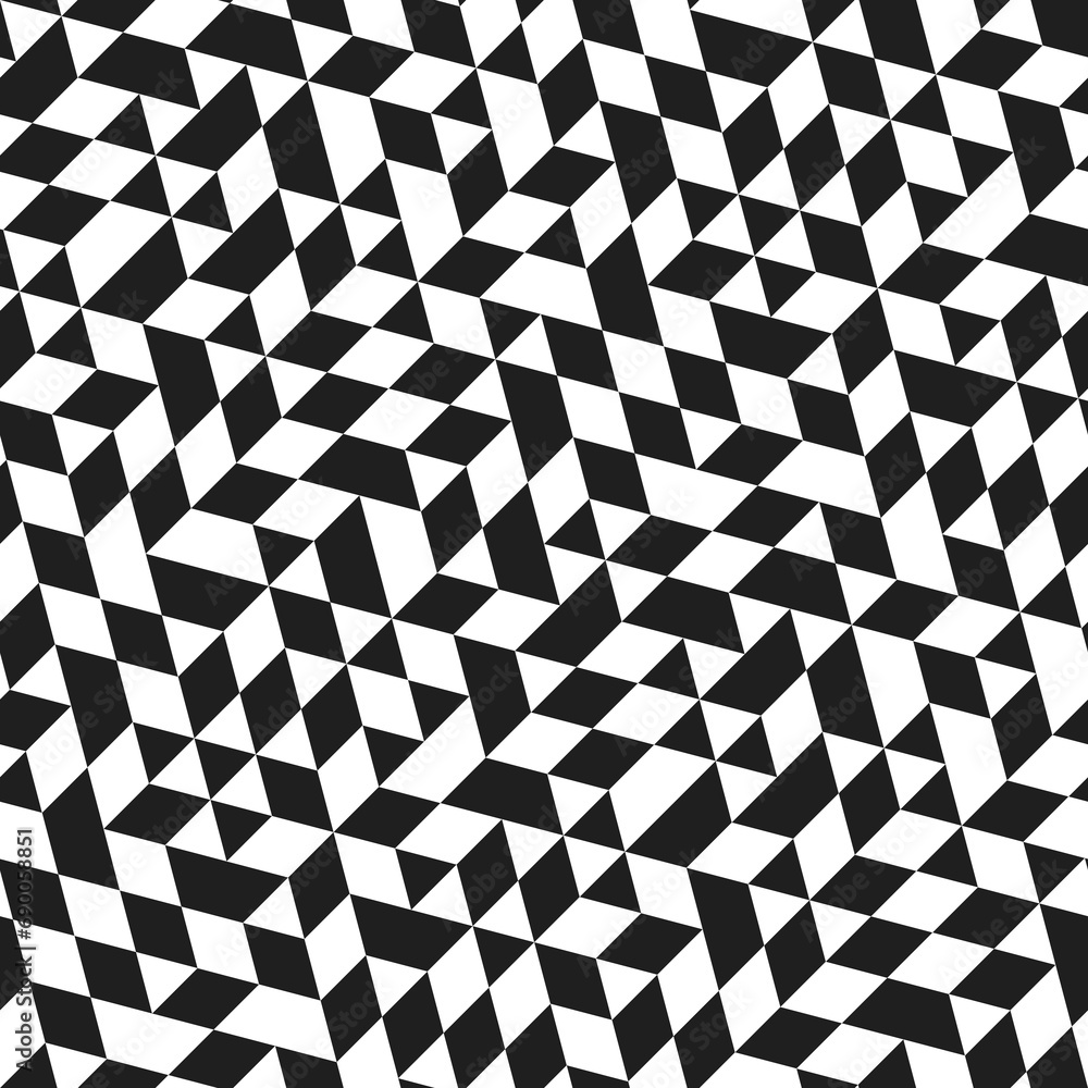 Geometric pattern with black and white triangles and arrows. Geometric modern ornament. Seamless abstract background Geometric pattern with black and white triangles and arrows. Geometric modern ornament. Seamless abstract background