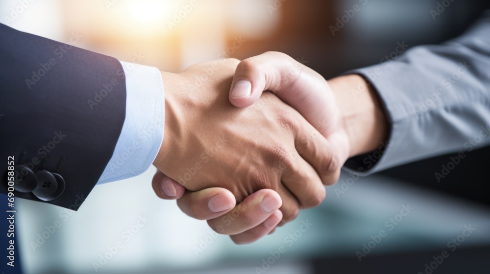 Business person handshake for agreement and success Business person handshake for agreement and success