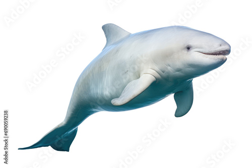 Arctic Elegance  The Graceful Beauty of the Beluga Whale isolated on transparent background