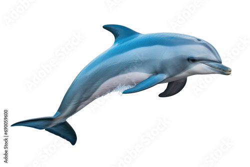 Ocean Grace: Exploring the World of Hector Dolphin isolated on transparent background