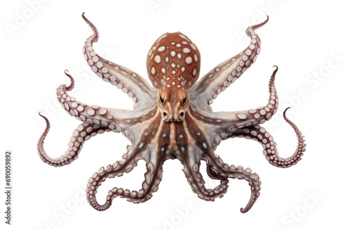 Mimicry Marvel: The Artful Deception of the Mimic Octopus isolated on transparent background