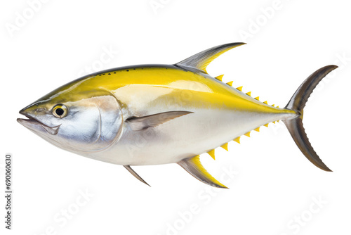 Sunlit Swimmers: Exploring the Vibrant World of Yellow Fish isolated on transparent background