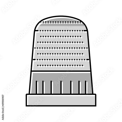 thimble embroidery hobby color icon vector. thimble embroidery hobby sign. isolated symbol illustration