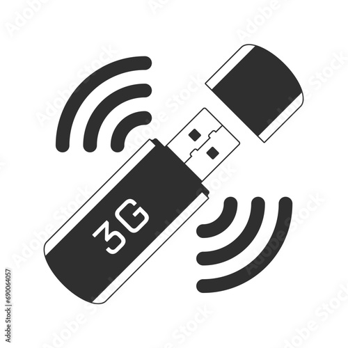 3G usb modem vector.