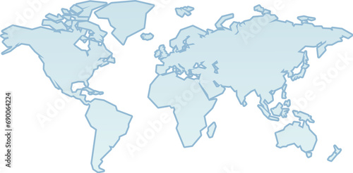 A stylised global world map background simplified illustration