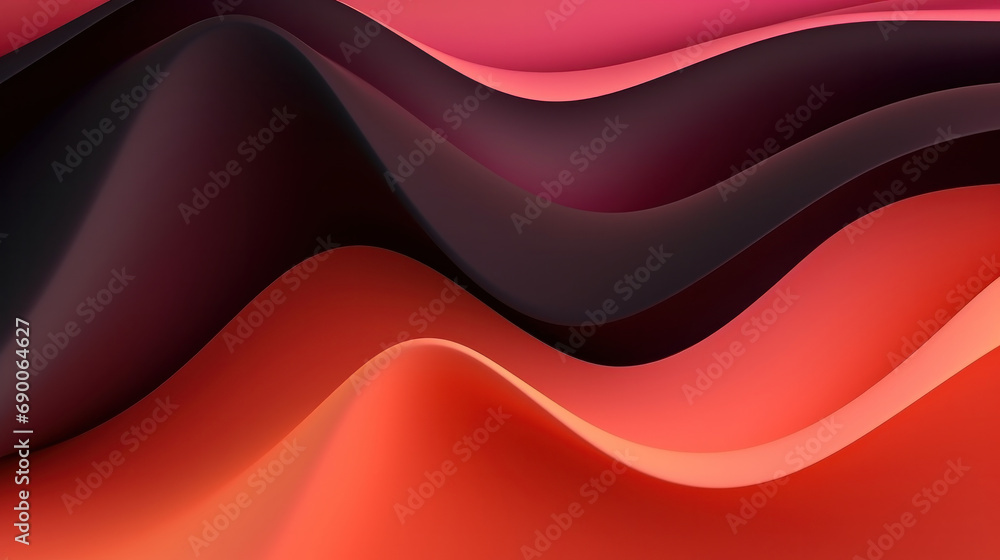 Sleek waves in shades of red and black with a modern, abstract design Sleek waves in shades of red and black with a modern, abstract design