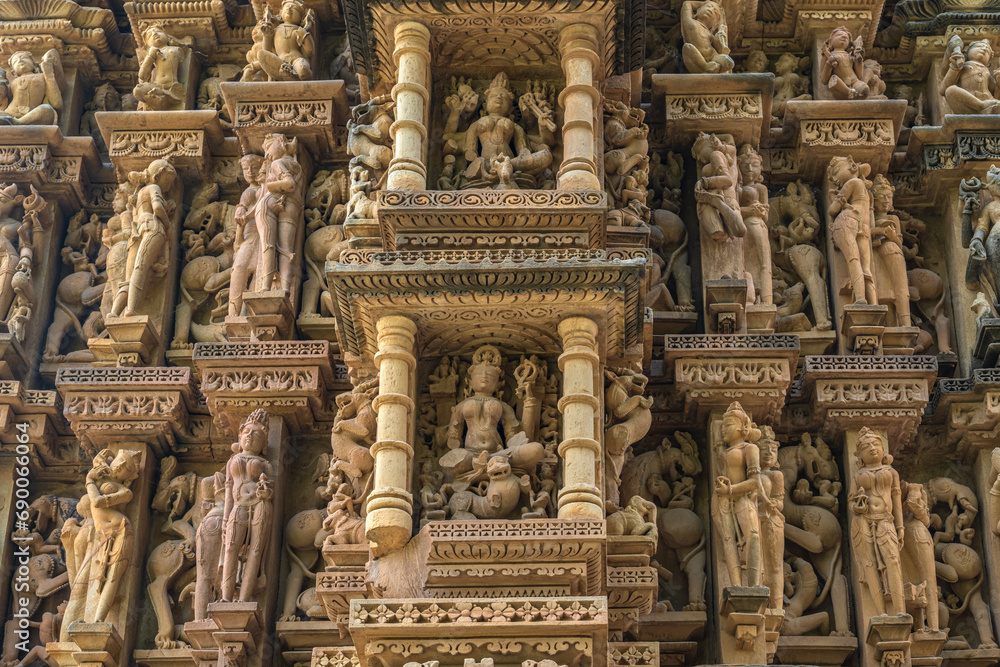 The Khajuraho Group of Monuments are a group of Hindu and Jain temples Khajuraho Temple, popular worldwide for its outstanding temples designs and erotic sculpture. It is a UNESCO world Heritage site.
