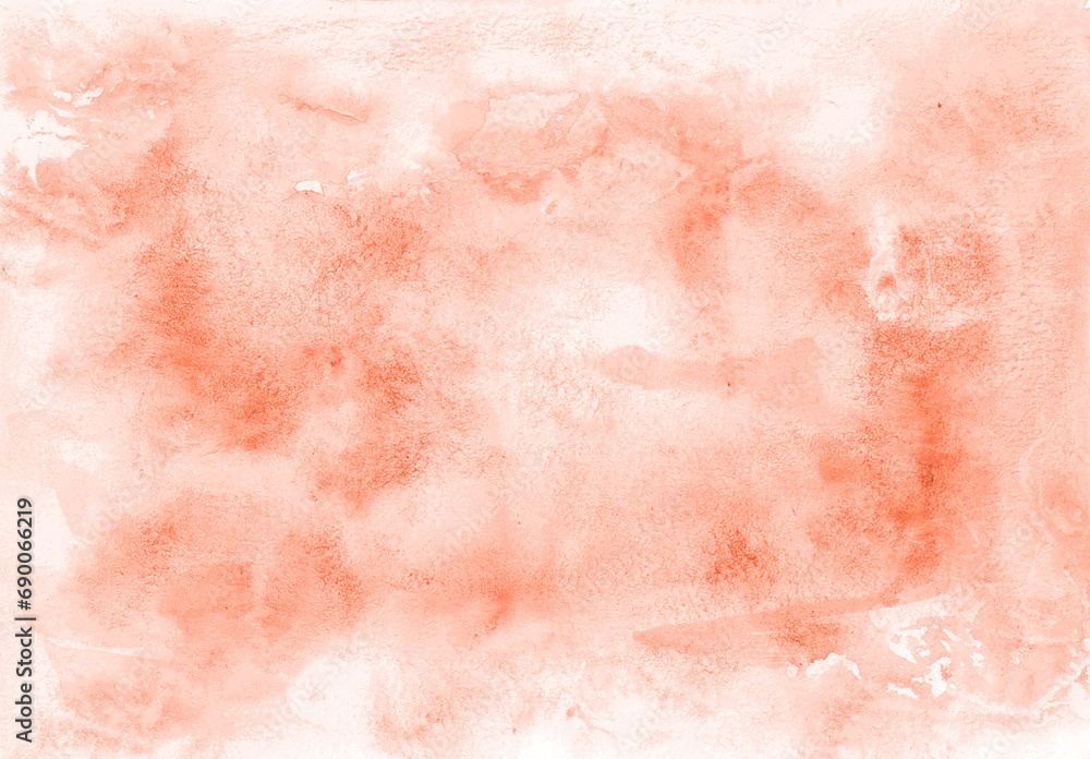 Abstract watercolor blur background. Gentle pastel color. Peach fuzz. Color of the year 2024. Various shades and stains. soft watercolor texture.