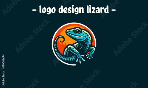 lizard colorful vector illustration mascot design