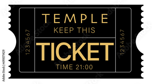 ticket for sale, Black Ticket templet