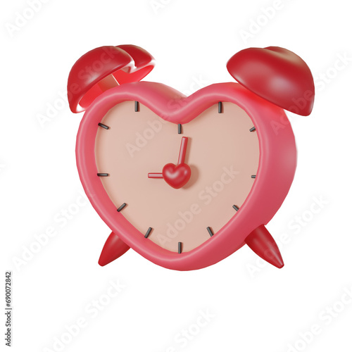 alarm clock shape heart.