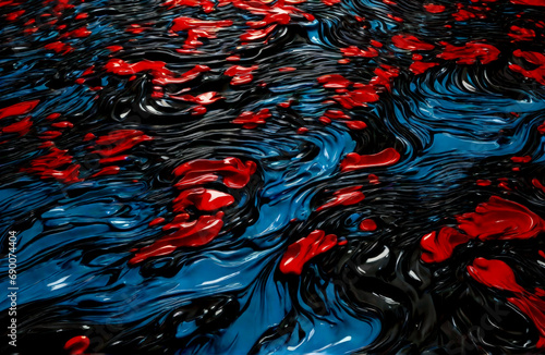 Abstract oil painting fluid background. Generative ai