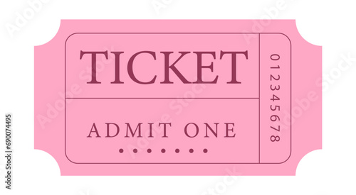 Ticket design, Ticket design template., admit one ticket, illustration of a ticket