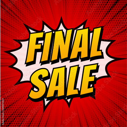 Final sale comics banner sale, Red banner sale