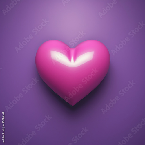 Valentine's Day hearts. Realistic 3d design, hearts with bright light decorative  confetti. Romantic background, creative banner, web poster. illustration © vian