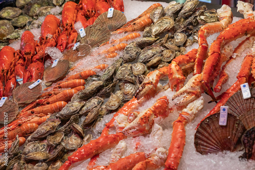 Fish market in Bergen, Norway