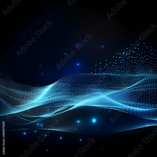 abstract background with glowing lines.