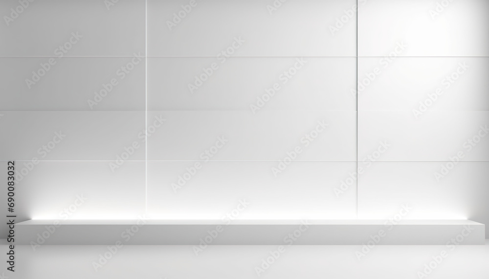 custom made wallpaper toronto digitalMock-up with clean and minimalist background, elegant white panels, hidden lighting and shadows