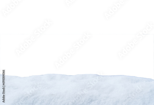 White christmas with snow border over transparent background 