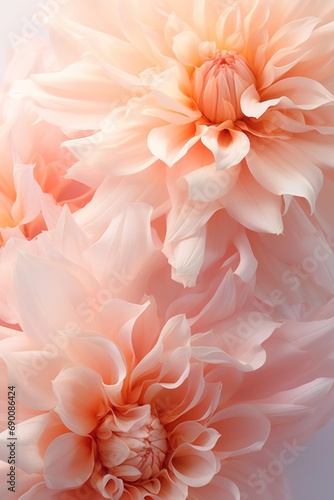 Chrysanthemum background in Peach Fuzz Elegance color © Natalia