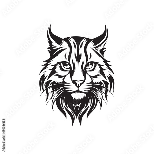 Cat in cartoon  doodle style. Isolated 2d vector illustration in logo  icon  sketch style  Eps 10  black and white. AI Generative