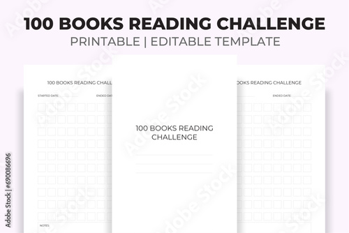 100 Books Reading Challenge KDP Interior