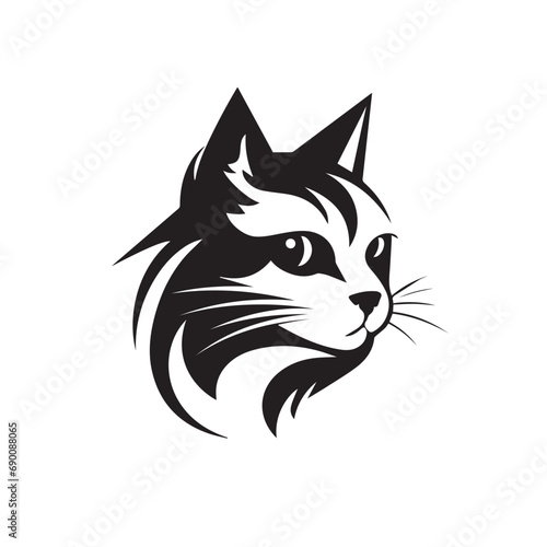 Cat in cartoon  doodle style. Isolated 2d vector illustration in logo  icon  sketch style  Eps 10. AI Generative