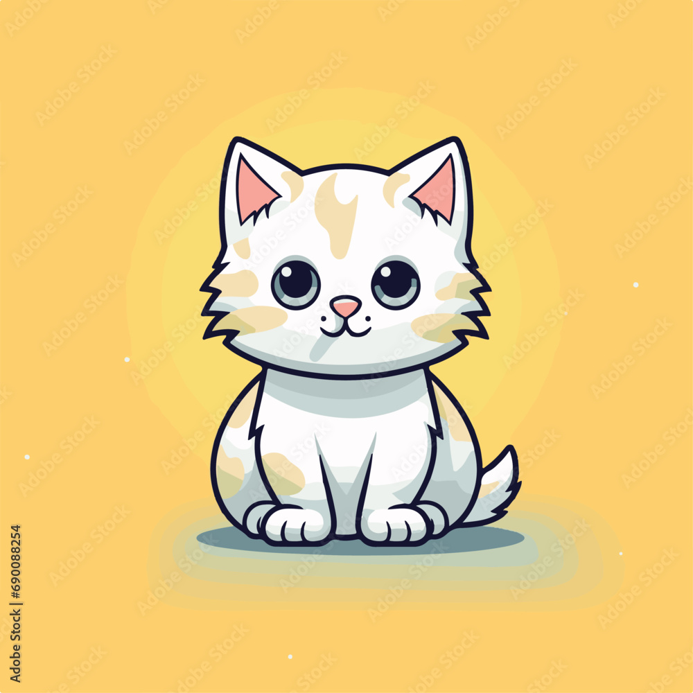 Cat in cartoon, doodle style. Isolated 2d vector illustration in logo, icon, sketch style, Eps 10. AI Generative