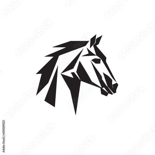 Vectorial Horse in cartoon, doodle style. Isolated 2d vector illustration in logo, icon, sketch style, Eps 10. AI Generative