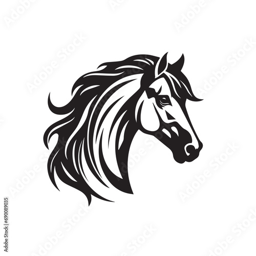 Fototapeta Naklejka Na Ścianę i Meble -  Vectorial Horse in cartoon, doodle style. Isolated 2d vector illustration in logo, icon, sketch style, Eps 10. AI Generative