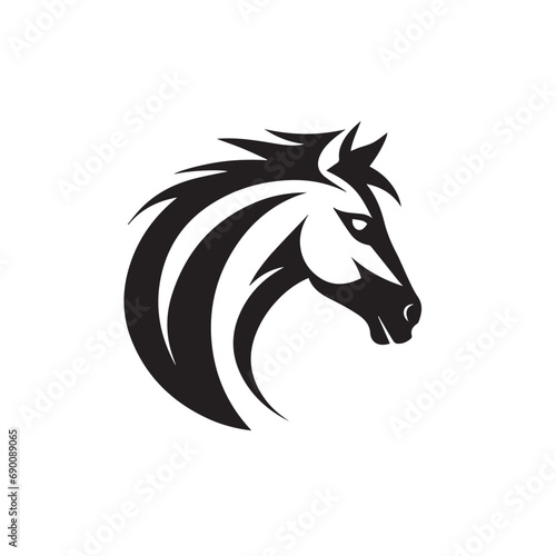 Vectorial Horse in cartoon, doodle style. Isolated 2d vector illustration in logo, icon, sketch style, Eps 10. AI Generative © Anton