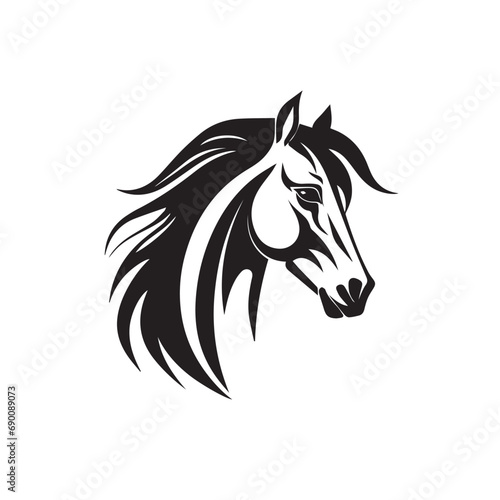 Fototapeta Naklejka Na Ścianę i Meble -  Vectorial Horse in cartoon, doodle style. Isolated 2d vector illustration in logo, icon, sketch style, Eps 10. AI Generative