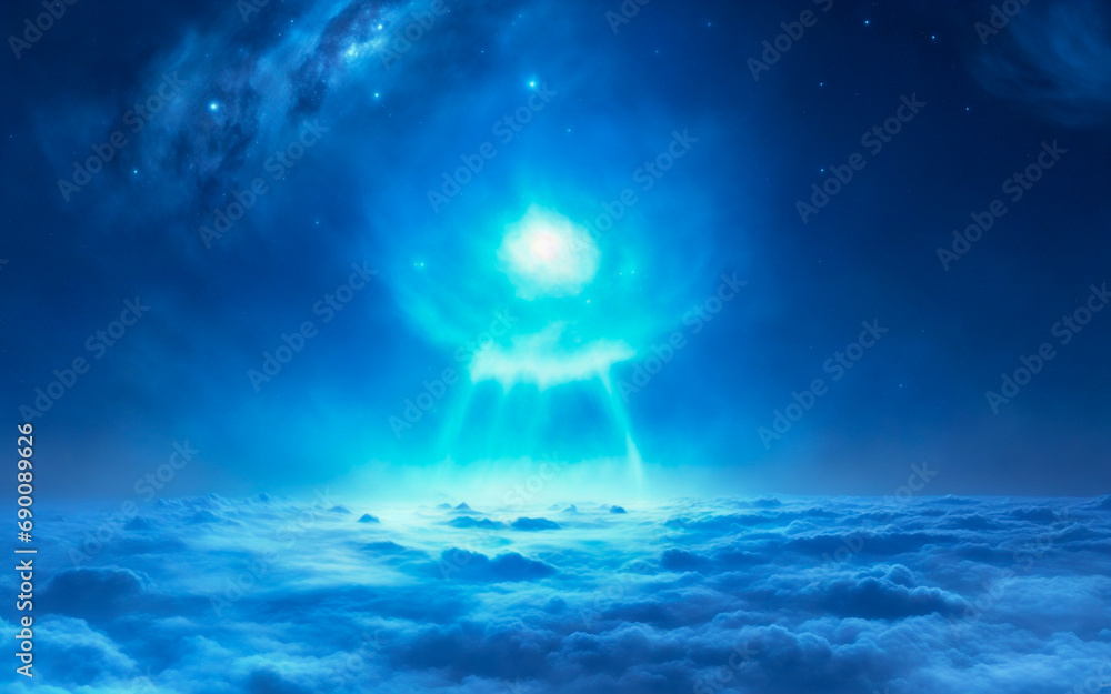 Fototapeta premium planet like the sun cold dwarf sky stars cold