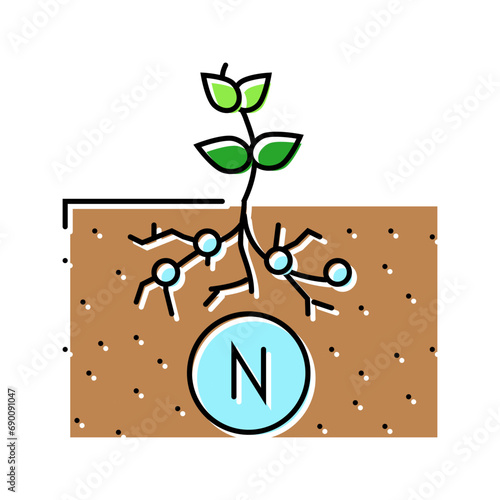 nitrogen fixation environmental color icon vector. nitrogen fixation environmental sign. isolated symbol illustration
