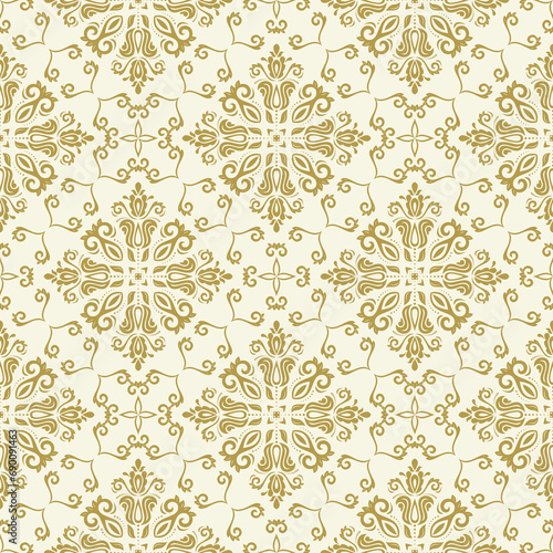 Orient classic pattern. Seamless abstract golden and white background with vintage elements. Orient pattern. Ornament for wallpapers and packaging
