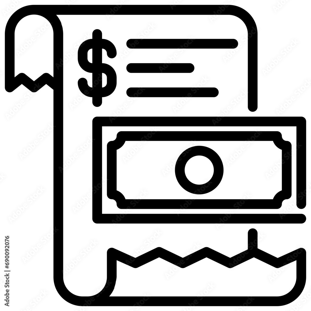 dollar bills. vector single icon with a dashed line style. suitable for any purpose. for example: website design, mobile app design, logo, etc. dollar bills. vector single icon with a dashed line style. suitable for any purpose. for example: website design, mobile app design, logo, etc.