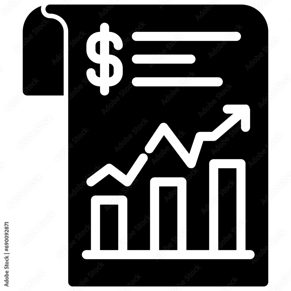 investment portfolio. vector single icon with a solid style. suitable for any purpose for example: website design, mobile app design, logo, and anything.
