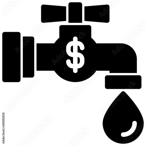 liquidity dollar. vector single icon with a solid style. suitable for any purpose for example: website design, mobile app design, logo, and anything.