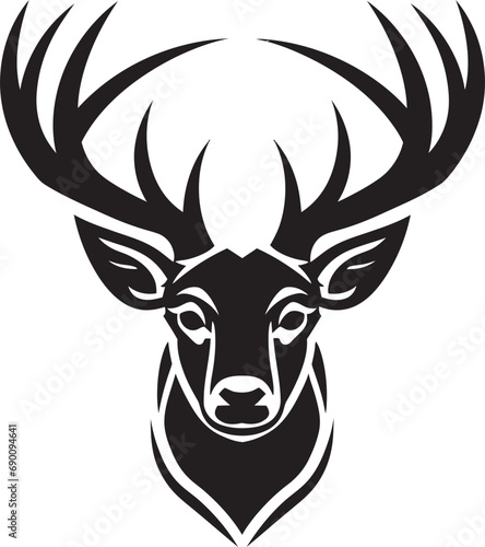 Graceful Guardian Deer Head Logo Vector Design Stag Symbolism Deer Head Vector Icon