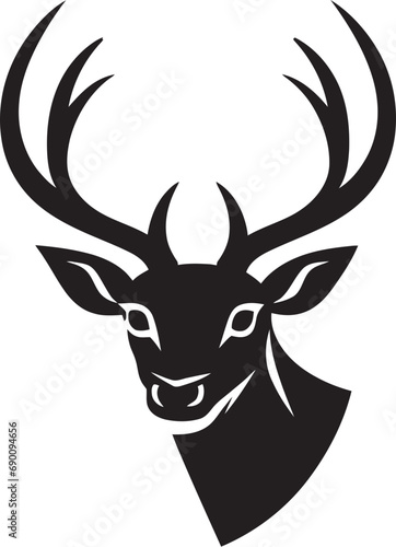 Majesty in Motion Deer Head Emblem Vector Timeless Elegance Deer Head Logo Vector Art