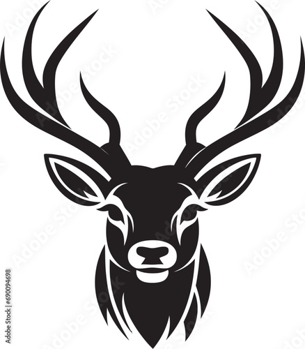 Stately Emblem Deer Head Vector Illustration Serene Stag Deer Head Logo Vector Artwork