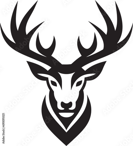Wilderness Majesty Deer Head Vector Illustration Agrarian Crest Refined Farming Logo Vector