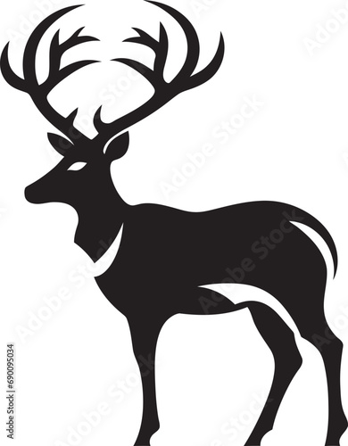 Majestic Wilderness Deer Head Emblem Vector Design Wilderness Elegance Deer Head Icon Design